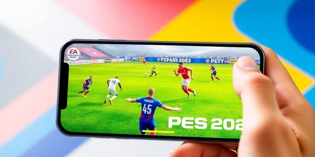 طريقة لعب PES 2025 على الهاتف الذكي برسومات حية.